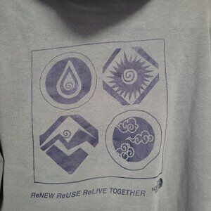 North Face Himalayan Plastic Recycled Sweatshirt Forest Green Elements Women's